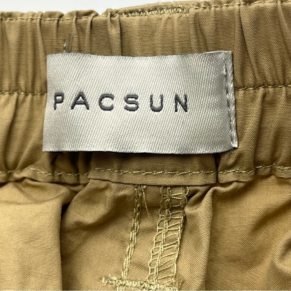 Pacsun Low Rise Puddle Khaki Tan Womens Size Medium Pant Cargo Relaxed NEW - Picture 3 of 15